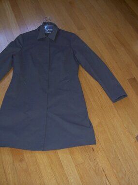 Halogen Womn's Tan Light Weight Trench Coat Size M See Measurements Belowe